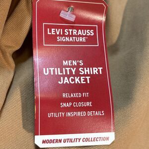Levi Strauss Utility Shirt Jacket Canvas Snap Up Signature Collection Tan XL NWT